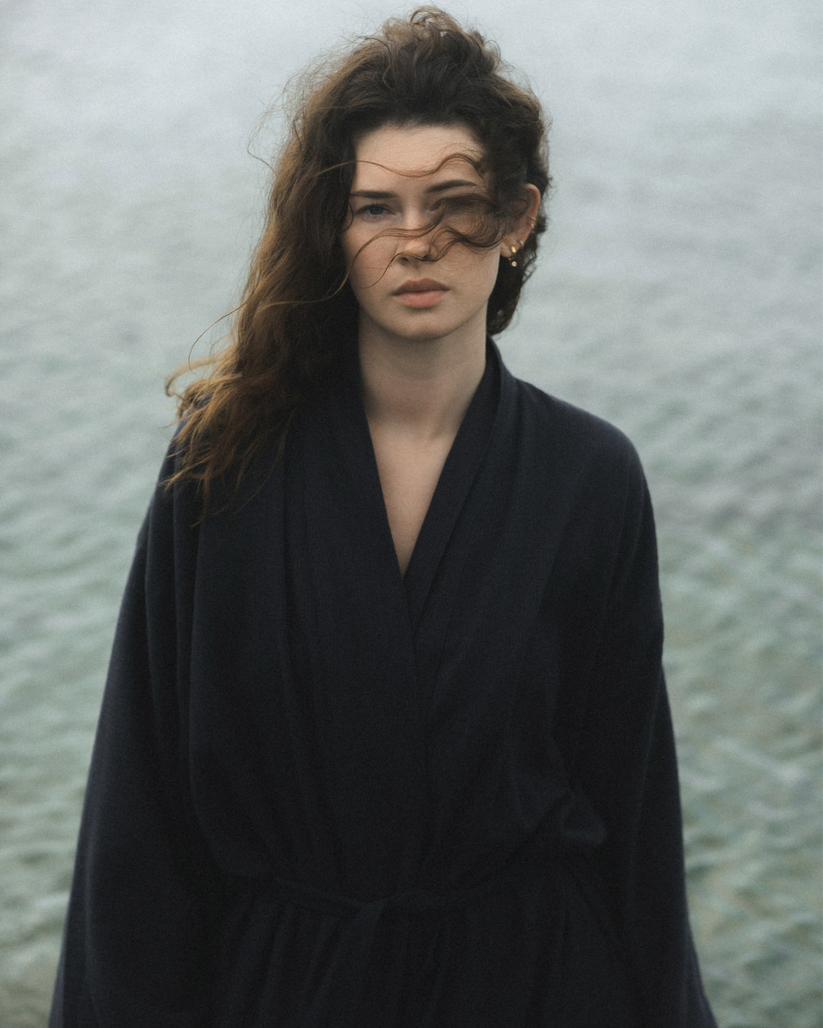 Nami Organic Cotton Kimono Robe / Indigo