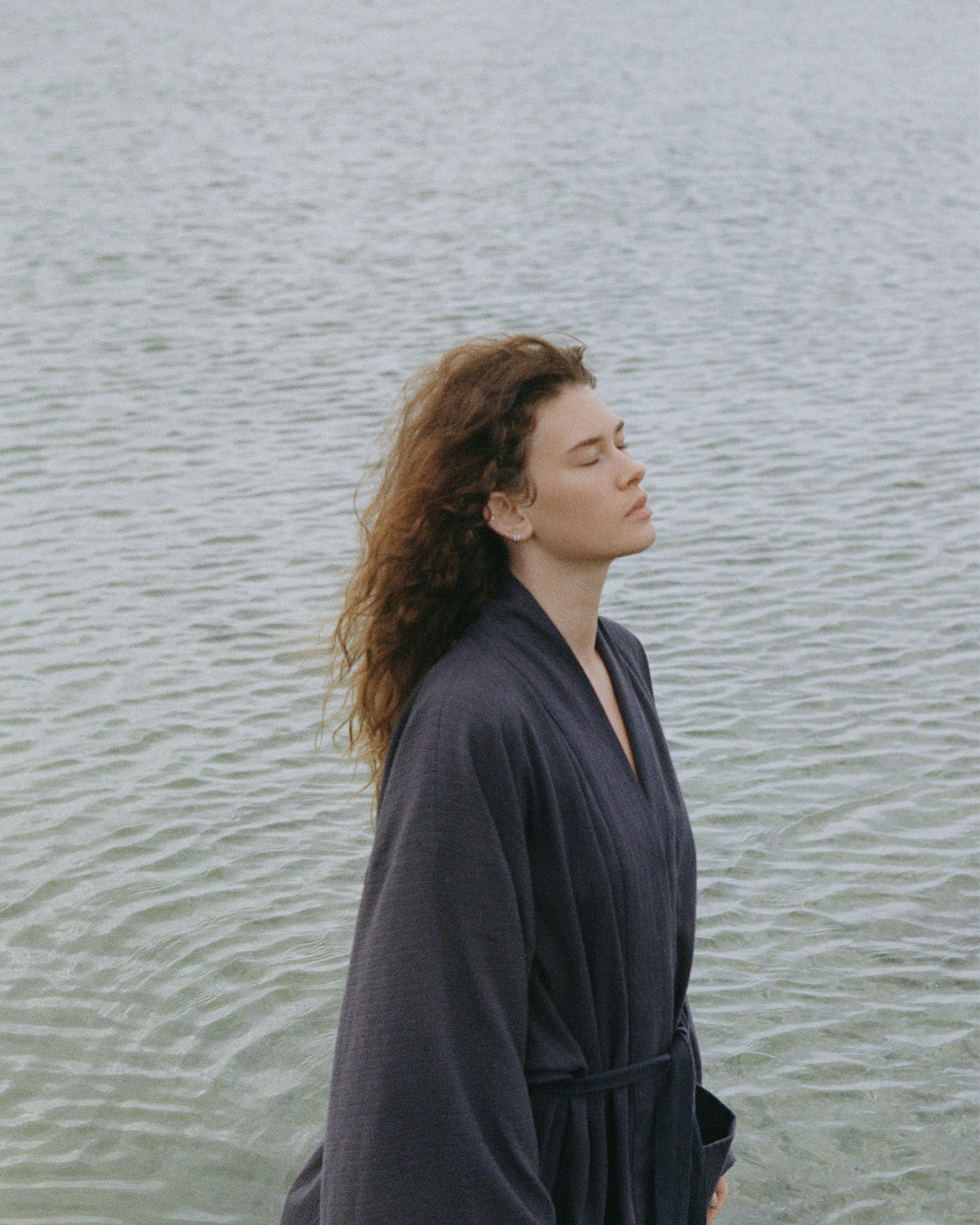 Nami Organic Cotton Kimono Robe / Indigo