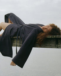 Nami Organic Cotton Kimono Robe / Indigo
