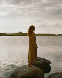 Nami Organic Cotton Kimono Robe / Marigold