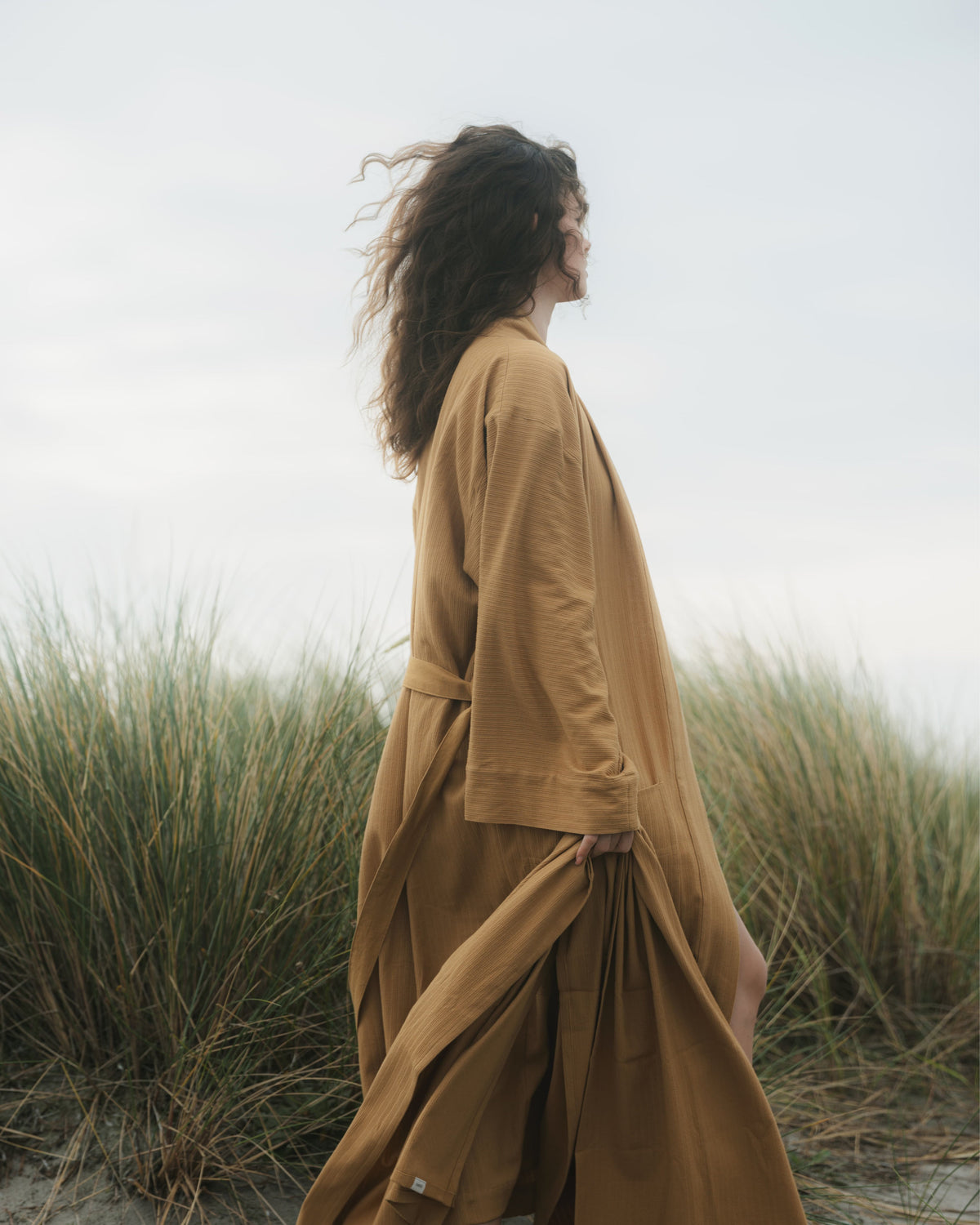 Nami Organic Cotton Kimono Robe / Marigold