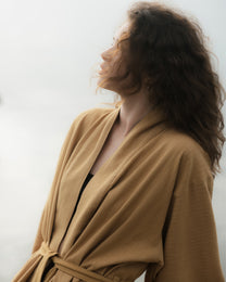 Nami Organic Cotton Kimono Robe / Marigold