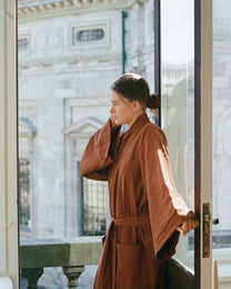 Nami Organic Cotton Kimono Robe / Amber