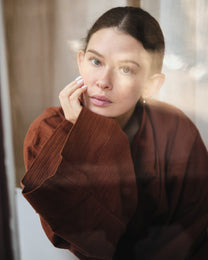 Nami Organic Cotton Kimono Robe / Amber