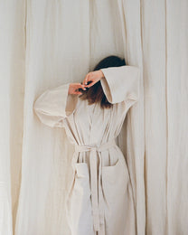 Nami Organic Cotton Kimono Robe / Natural